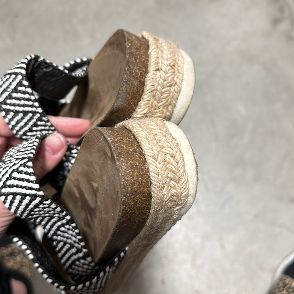 Madden Girl Cybell Peep Toe Sling Back Espadrilles sz 8.5 / Uu-4 - Picture 5 of 7